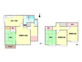 宝塚市御殿山４丁目中古戸建の間取り