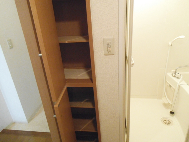 ノーザンハウスの収納|洗面スペースにはこちらの収納がございます。