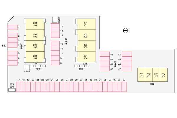カトルセゾン　Ⅱの駐車場|駐車場