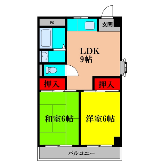 【間取り】 | 三番グリーンハイツ