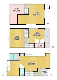 【間取り】 | 尼崎市大庄５丁目中古戸建リフォームが必要 | ３SLDKの間取りでファミリー様や荷物の多い方におすすめです♪
