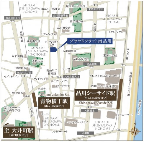 プラウドフラット南品川の地図