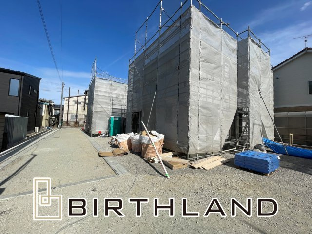 新築戸建・新築建売　郡山市昭和第9　芳賀小・第四中の外観|〈3号棟〉現在建築中です！2026年3月完成予定です♪