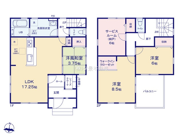 《仲介手数料無料》見沼区大字大谷1854-23新築一戸建てリーブルガーデンの間取り