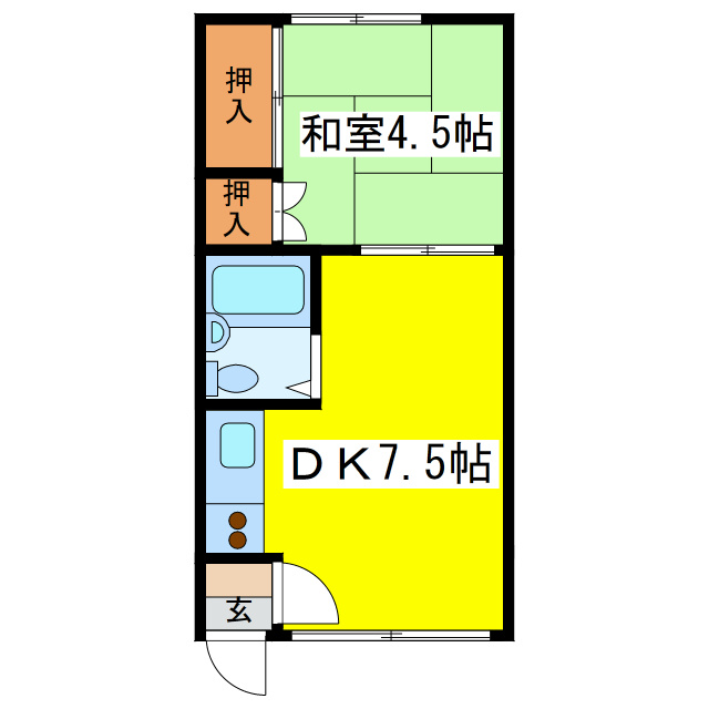竹栄ハイツの間取り