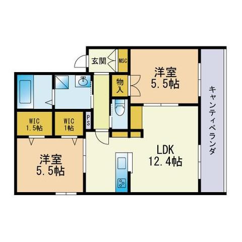 Villaggio alto西公園の間取り