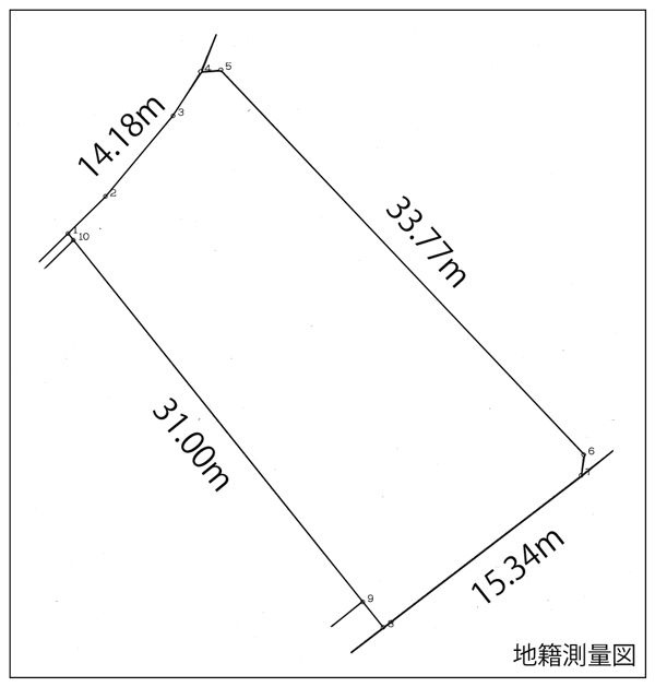 小郡市松崎　売り土地の区画図