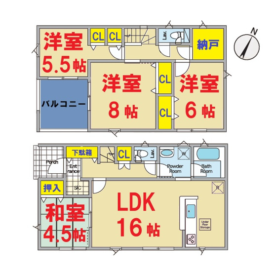 【間取り】 | 神栖市知手2号棟 | 即日のご見学も可能です。お気軽に0476-37-3888までお問合せ下さい。