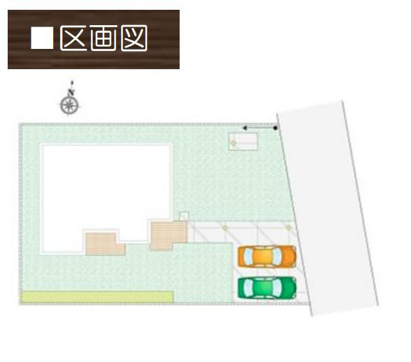 境町西泉田　新築戸建　1号棟の区画図