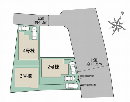 【区画図】 | 【仲介手数料０円】相模原市中央区田名　新築一戸建て　全3棟 | 相模原市中央区田名　新築一戸建て　全3棟