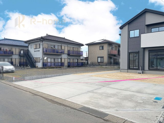 水戸市堀町25期　新築戸建て　1号棟の駐車場|カースペースは3台完備。ゲスト用のスペースも確保できますね♪