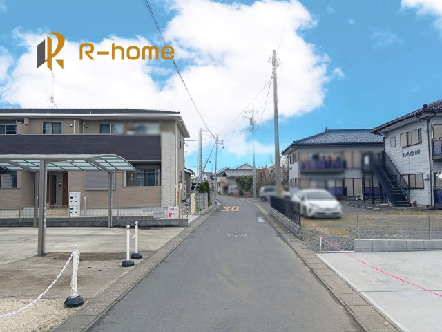 水戸市堀町25期　新築戸建て　1号棟の前面道路含む現地写真|堂々！建物完成♪実際のお部屋をご見学可能です♪
ご見学が一番の資料！お気軽にお問い合わせ下さい♪