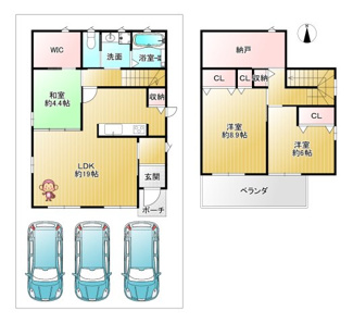 【間取り】 | 高槻市西町　中古戸建