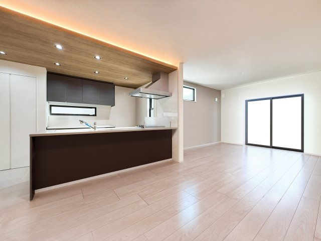 中央区丸塚町の居間・リビング|家具を消してみました。イメージ画像です。