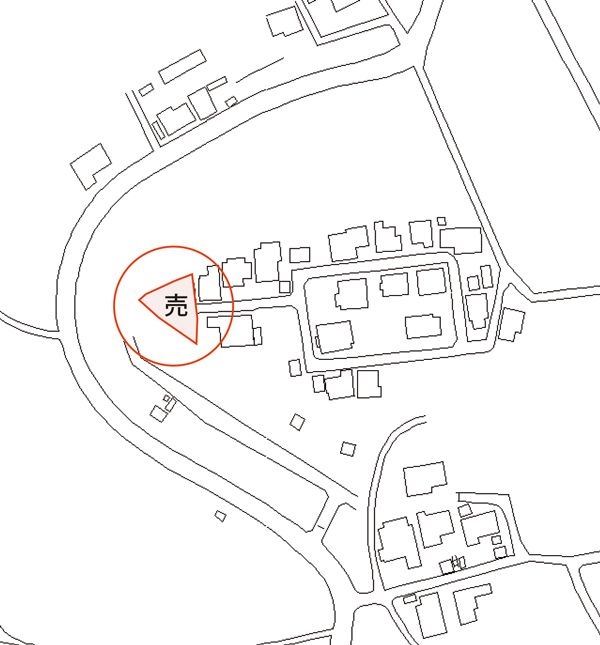 小郡市三沢　売り土地の区画図