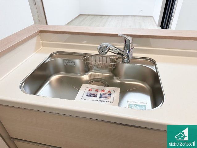 明石市魚住町西岡　新築一戸建ての設備|広々としたシンクで食器洗いも楽々！
