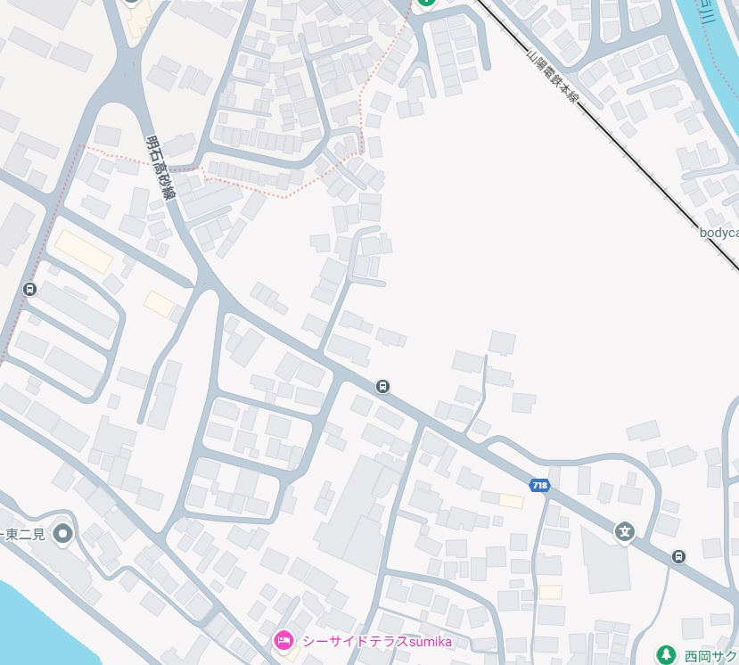 明石市魚住町西岡　新築一戸建ての地図