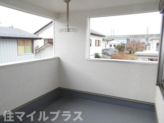 【バルコニー】 | 郡山市富久山町久保田新築一戸建て2棟 | お洗濯にも便利なバルコニー付き