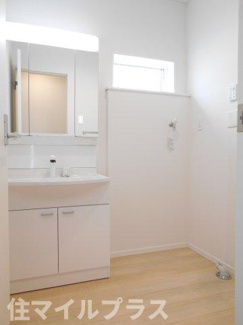 【独立洗面台】 | 郡山市富久山町久保田新築一戸建て2棟 | 朝の支度にも助かる、独立の洗髪洗面化粧台