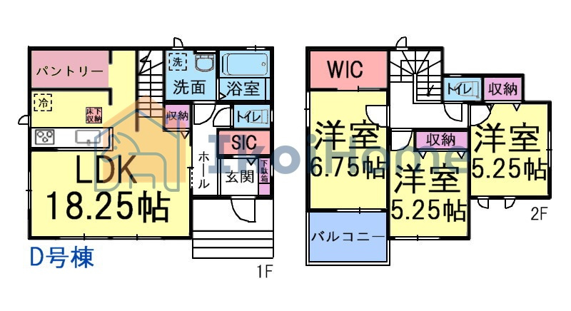 明石市魚住町西岡　D号棟の間取り|【ホームページに現地動画掲載中】●年中無休：当日予約可●全室南西向きの間取りで陽当り良好！