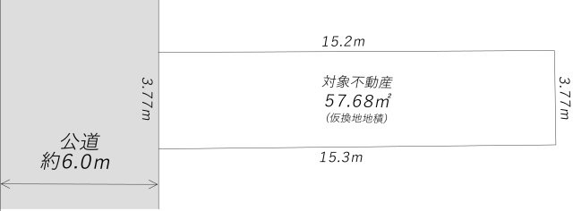 【土地図】 | 西三国２丁目土地 | 更地・建築条件無！南向きにつき陽当り良好！