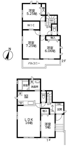 【間取り】 | 綾瀬市寺尾釜田２丁目　新築戸建て　全２棟【仲介手数料無料】