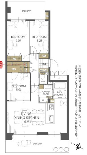 よこすか海辺ニュータウン シーサイドスクエア セントラルタワー 405号室の画像