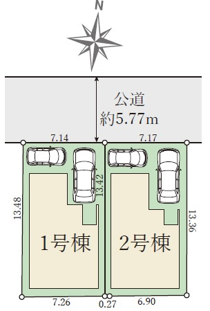 【区画図】 | 西舞子９丁目　新築戸建　２区画