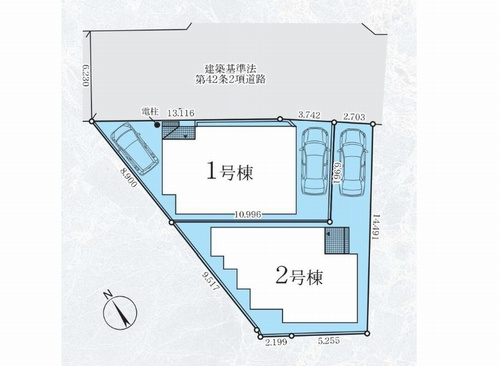 【区画図】 | 【仲介手数料０円】茅ヶ崎市今宿3期　新築一戸建て　全2棟 | 茅ヶ崎市今宿3期　新築一戸建て　全2棟