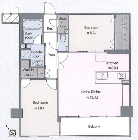 チュリス本郷菊坂の間取り