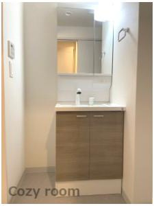 【独立洗面台】 | WORVE吹田江坂 | 朝の支度にも助かる、独立の洗髪洗面化粧台