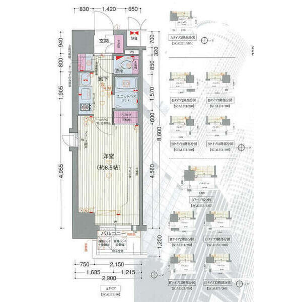 プレサンス名古屋駅前グランヴィルの間取り