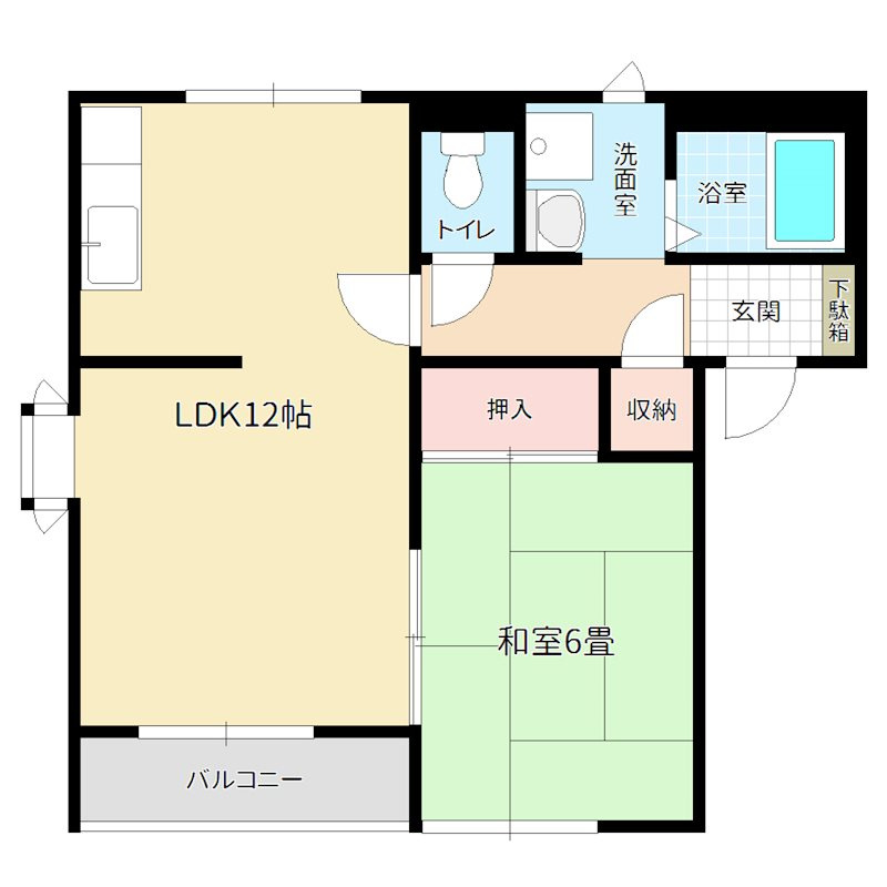 飯能市本町のアパートの間取り