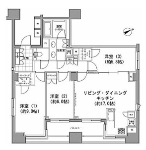 パークハビオ八丁堀の間取り