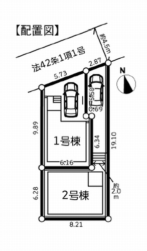 【仲介手数料０円】相模原市緑区東橋本3丁目12期　新築一戸建て　全2棟の区画図|相模原市緑区東橋本3丁目12期　新築一戸建て　全2棟