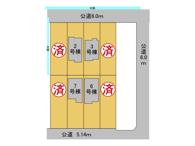 新築戸建　大垣市禾森　全8区画分譲の区画図|■区画図
■YAMADA電機の　ヤマダ不動産　株式会社リライフ　
いつでもお問合わせ下さい。