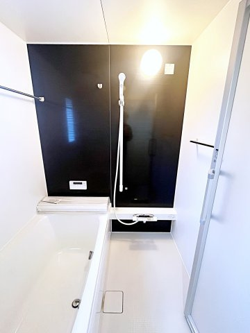 新築戸建・新築建売　郡山市富久山町久保田第29　行健小・行健中の浴室|浴室乾燥機付きで雨の日や花粉の時期でも室内干しができるので安心です！