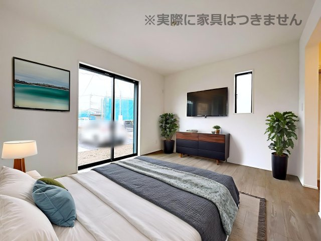 新築建売・新築戸建て　羽生市加羽ヶ崎　GRAFARE　全2棟の洋室|画像はAI加工による演出で、実際の家具は付きません。