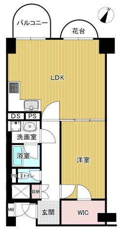 海まで4分！「逗子マリーナ２号棟」1階の間取り|導線を考えられた間取り