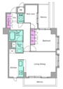 【間取り】 | 51.3㎡1LDK【レジディア文京音羽】