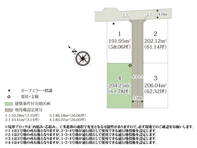 ワイウッドコート結城市結城第5期【建築条件付き売地】の画像