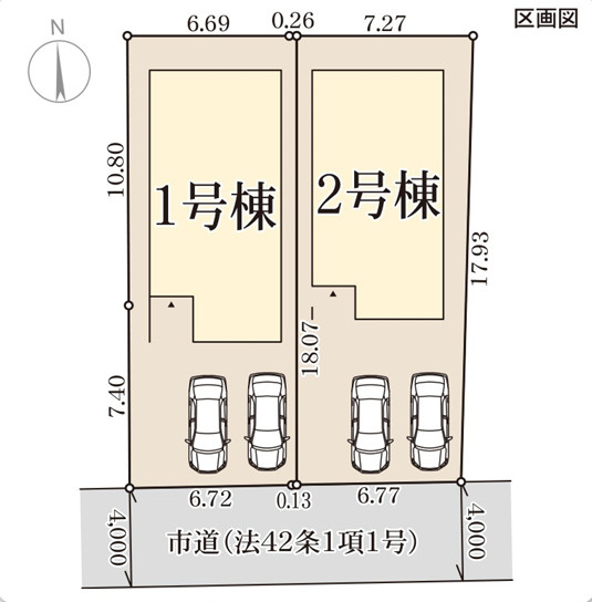 【区画図】 | リーブルガーデン倉敷市黒崎第2 (全2棟)