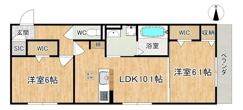 ビギーウエストの間取り