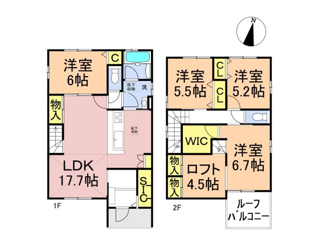 新築戸建　大垣市禾森　全8区画分譲の間取り|■7号棟　■ヤマダ不動産　株式会社リライフ　
■夢のマイホーム購入をフルサポートします！