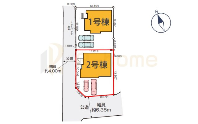 水戸市元吉田町5期　新築戸建て　2号棟の区画図|大きなお買い物だからこそ、メリット・デメリットを伝えさせて頂きます。
R-homeにお任せください♪