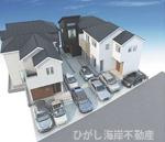 茅ヶ崎市今宿　新築戸建　全4棟　の外観パース|イメージパスですので実際のものと多少異なります