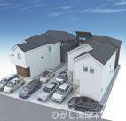 茅ヶ崎市今宿　新築戸建　全4棟　の外観パース|イメージパスですので実際のものと多少異なります