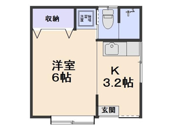 101号室の間取りです。