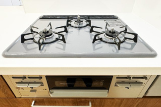 【キッチン】 | 伏見区桃山与五郎町　新築戸建 | 【ガスコンロ】