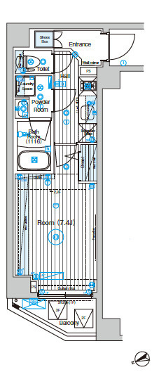 フュージョナル墨田の間取り